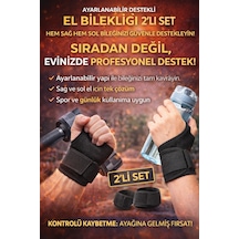 Ayarlanabilir Destekli El Bilekliği 2 Li Set Kadın & Erkek Sağ Sol Uyumlu Spor Ve Günlük Kullanım