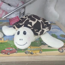 Sevimli Kaplumbağa Peluş Oyuncak Uyku Arkadaşı 30 Cm Kahverengi