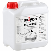 Axiyon Taş Verniği 5 L Şeffaf Parlak Su Bazlı Taş Ve Dekoratif Yüzey Verniği