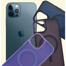 İphone Uyumlu  12 Pro Max Kılıf Freyax Seri Magsafe Özellikli Silikon Kapak