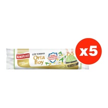 Koroplast Yasemin Büzgülü Orta Boy 15Li Çöp Torbası X 5 Paket