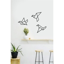 3 Çizgi Kuş - Metal Tablo Set