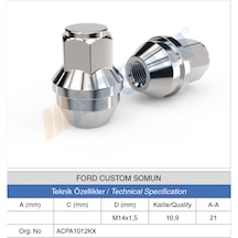 20 Adet Ford Custom Somun