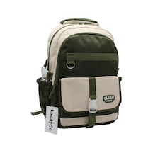 Çok Bölmeli Modern Okul Sırt Çantası Unisex Okul Çantası 26012 Haki