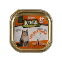 5 Adet Jungle Tavuklu Yaş Mama Kısır Kedi 100 Gr