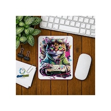 Gamer Cat Baskılı Oyuncu Mousepad 076