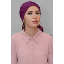 Hürrem Bone Şarabi Pratik Hazır Geçmeli Tesettür Bone Fukuro Piliseli Örgülü (545490601) Çok Renkli