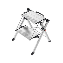 Mk80 Comfortline Alüminyum Katlanır Merdiven - 150 Kg'a Kadar 2 Büyük Basamak - Entegre Kilit Açma Fonksiyonlu Taş Diğer