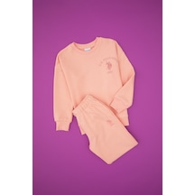 U.s. Polo Assn. Kız Çocuk Somon Pijama Takım 50318955-vr047 Somon