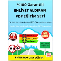 %100 Garantili Ehliyet Aldıran Pdf Eğitim Seti