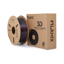 Filamix Silk Siyah Kırmızı Pla Filament 1.75mm 1kg - İpek Parlak Seri