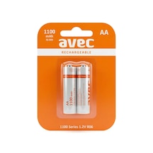 Avec Aa Kalın Kalem Şarjlı Pil 1100mah 2 Li Paket Şarj Edilebilir