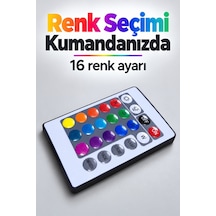 Renkli Led Ampul Kumandadan Beyaz Işık Seçimli Belirtilmemiş
