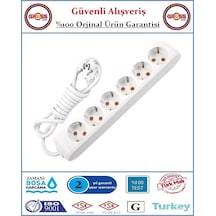 Viko Multi-let Altılı Topraklı Priz - 3 Metre - Çocuk Korumalı
