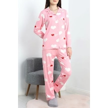 Seka Store Seka Milan Düğmeli Pijama Takımı Pembekırmızı - 50728.1929. Çok Renkli