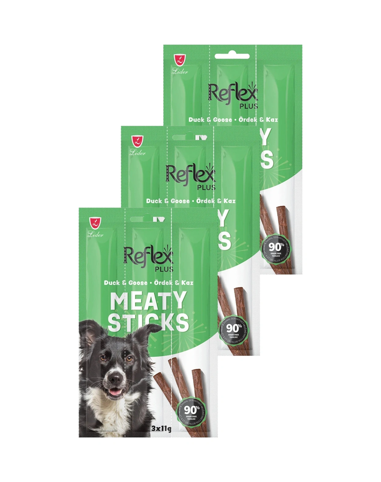 Meaty Sticks Ördek Ve Kaz Etli Köpek Ödül Çubuğu 3x11gr Üçlü Paket