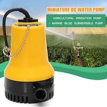 Mini Dalgıç Su Pompası Bahçe Sulama Sintine Aracı Sarı 12v