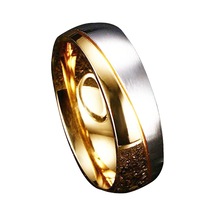 Sevgilisi Yüzük Düğün Altın Alaşım Titanyum Çelik Bant Gelin Takı Aksesuar Erkekler Ve Kadınlar Için Boy's 6 Altın