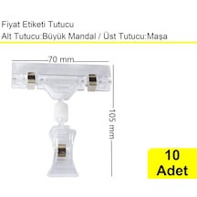 Etiket Kart Tutucu / Maşalı / Büyük Mandal / Şeffaf / 70x105 Mm / 10 Adet Etiket Kart Tutucu / Maşalı / Büyük Mandal / Şeffaf / 70x105 Mm / 10 Adet