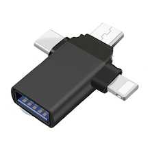 Micro Usb Type-c Lightning To 4in1 Otg Usb Çevirci Adaptör Fc930