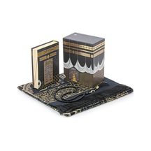Kabe Konsept Kutulu Damat Gelin Bohçasına Uygun Kuranı Kerim Çeyizlik Seccade Seti