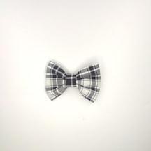 Tedz Collection Mordino Gri Ekoseli Papyon Model Saç Tokası Çok Renkli