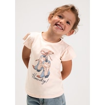 Mayoral Kız Çocuk Baskılı T-shirt Somon - 03007