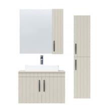 Creavit D10 75 Cm İki Çekmeceli Lavabolu Ayna Ve Boy Dolap Dahil