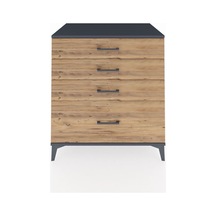 Kronos Şifonyer 4 Çekmeceli 88x59x96 Antrasit-çam Antrasit