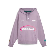 Puma Mercedes - Amg Petronas Motorsport X Mdj Grafik Kapüşonlu Sweatshirt 627837 04 Mor