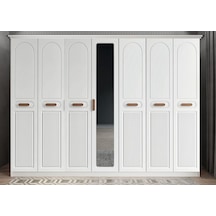 Etro Membran 7 Kapaklı Gardırop Montaj Dahil Beyaz 280 Cm