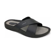 Ceyo 9877 Erkek Çapraz Anatomik Terlik Siyah