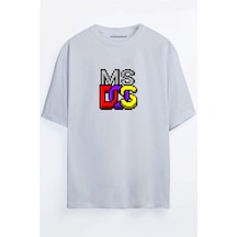 Ms-dos Siyah - Beyaz Oversize T-shirt Beyaz
