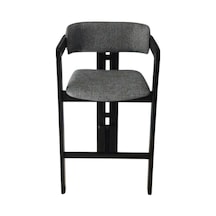 Narvik İskandinav Ahşap Bar Sandalyesi Siyah