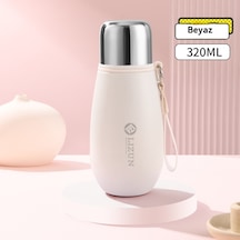 316 Paslanmaz Çelik Termos Bardak Kızlar Yüksek Yüz Değeri Yeni Cep Bardak Gradyan Bayan Öğrenci Taşınabilir Çay Bardağı Beyaz 320ml Beyaz