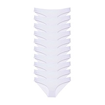 10 Adet Süper Eko Set Likralı Kadın Slip Külot Beyaz Standart
