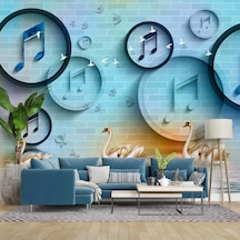 Müzik Nota Temalı Duvar Kağıdı Baskı