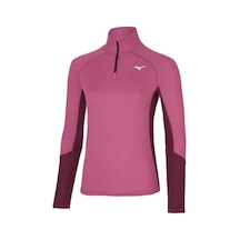 Mizuno Mızuno Dryaeroflow Uzun Kollu Yarım Fermuarlı Kadın Tişört Bordo