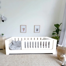 Markaawm Zambak Montessori Karyola Çocuk Ve Bebek Beşik Beyaz