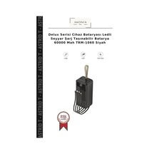Delux Serisi Cihaz Bataryası Ledli Seyyar Şarj Taşınabilir Batarya 60000 Mah Trm-1060 Siyah Çok Renkli
