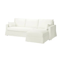 Ikea Beyaz Lüks Kanepe - Uzanma Koltuklu 3'lü Kanepe