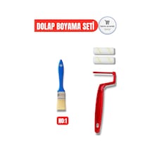4'lü Boyacı Seti Rulo Fırça Seti Badana Beyaz Beyaz