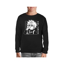 Hunter X Hunter - Killua Zoldyck Siyah Çocuk Sweatshirt