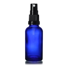 30ml Mavi Cam, Siyah Sprey Başlıklı Şişe, 24 Adet, Cam Şişe, Sprey Şişesi, Ecza Şişesi, Dropper Şişe, Medikal Şişe