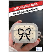 Airpods Pro 3. Nesil 2025 Uyumlu Tasarımlı Preminum Kılıf 1.kalite Son Çıkan Şeffaf Siyah