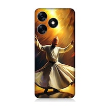 Tecno Spark 10 Uyumlu Semazen Yapan Mevlevi Desenli Silikon Kılıf