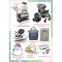 Turhanbebe Bebeğinizin Tüm İhtiyaçları Lüx Bebek Çeyiz Seti Plus Aktifbabynest - Gri
