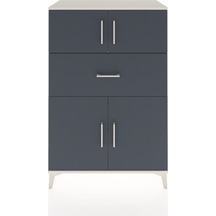 Hyperion Dolap 2 Raflı Tek Çekmeceli 4 Kapaklı 88x44x134 Aytaşı-antrasit Aytası
