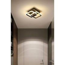 Kira Modern Tasarım Siyah Renk Salon - Mutfak - Hol Beyaz Led... Siyah