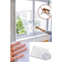 Yapışkanlı Sineklik Cırt Bantlı Pencere Sinekliği, Tül , 125 X 150 Cm. Beyaz Yapışkanlı Tül